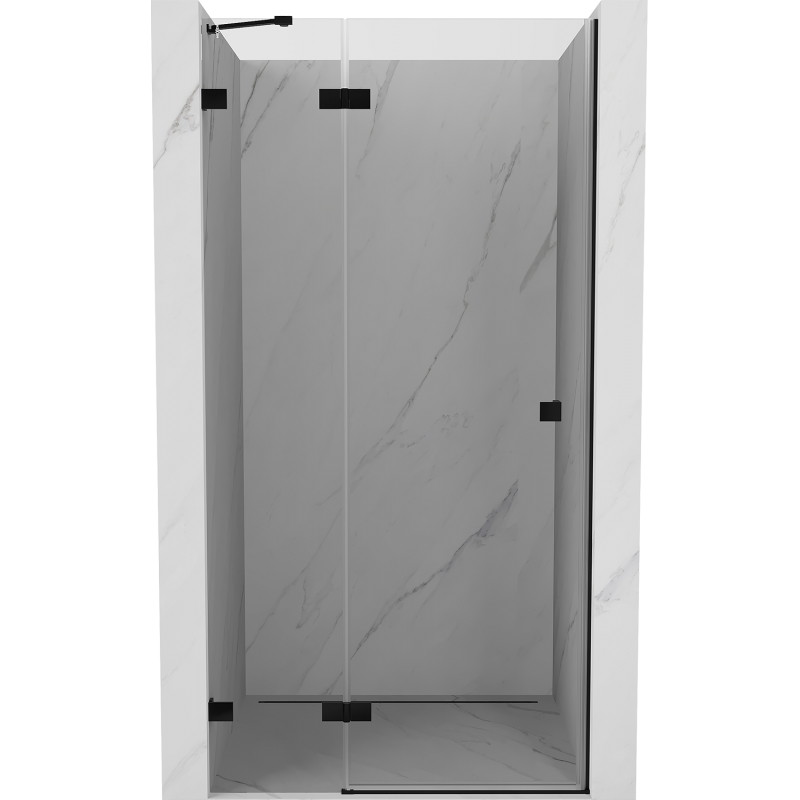 Mexen Lunar drzwi prysznicowe uchylne lewe 70 cm, transparent, czarne - 834-070-000-70-00-L