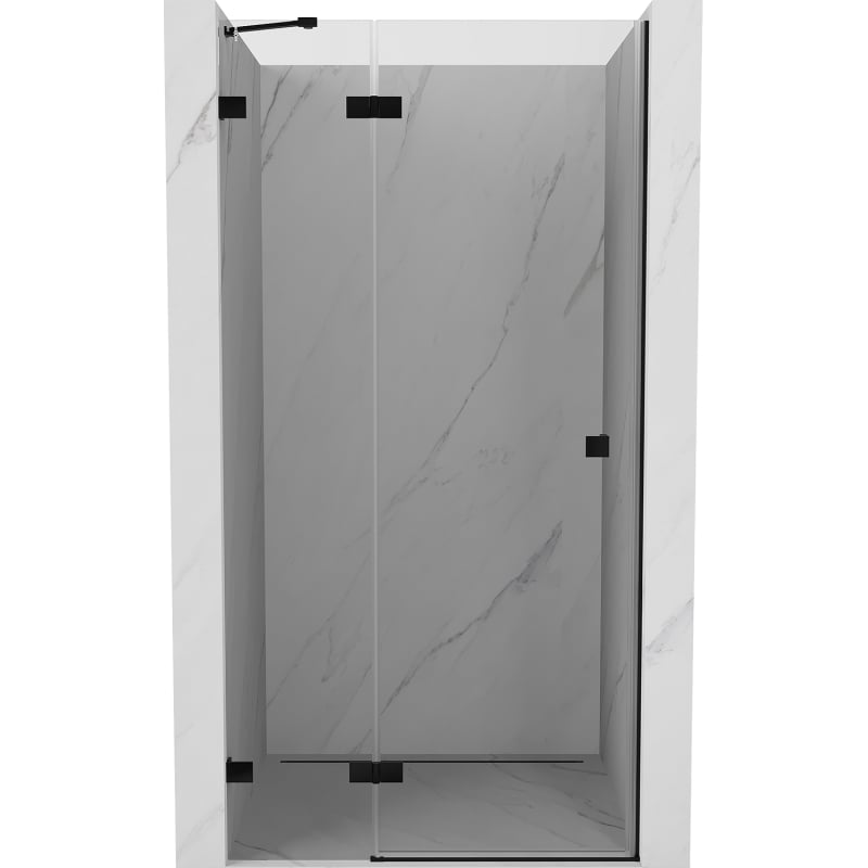 Mexen Lunar puerta de ducha abatible izquierda 75 cm, transparente, negro - 834-075-000-70-00-L