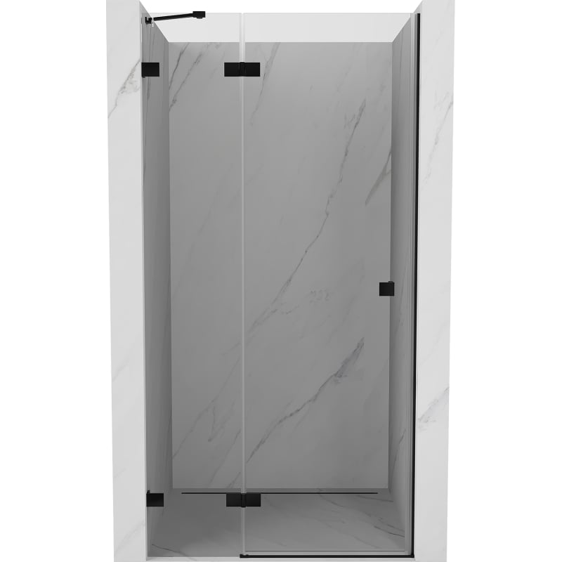 Mexen Lunar Left-Handed Swing Shower Door 80 cm, Transparent, Black - 834-080-000-70-00-L