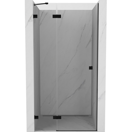 Mexen Lunar vasakus avatav duššiuks 90 cm, läbipaistev, must - 834-090-000-70-00-L