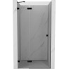 Mexen Lunar dušiuksed, avatavad vasakpool, 95 cm, läbipaistev, must - 834-095-000-70-00-L