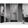 Mexen Lunar Left Hinged Shower Door 100 cm, Transparent, Black - 834-100-000-70-00-L