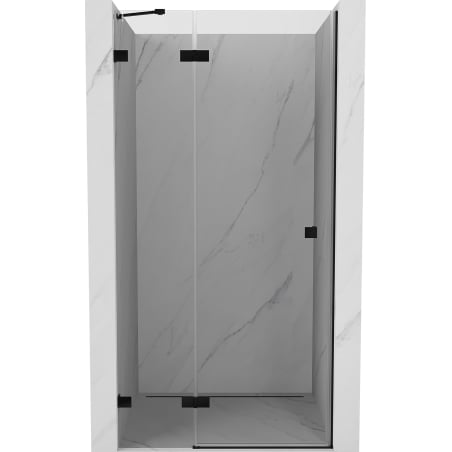 Mexen Lunar drzwi prysznicowe uchylne lewe 120 cm, transparent, czarne - 834-120-000-70-00-L
