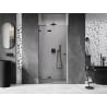 Mexen Lunar drzwi prysznicowe uchylne lewe 120 cm, transparent, czarne - 834-120-000-70-00-L