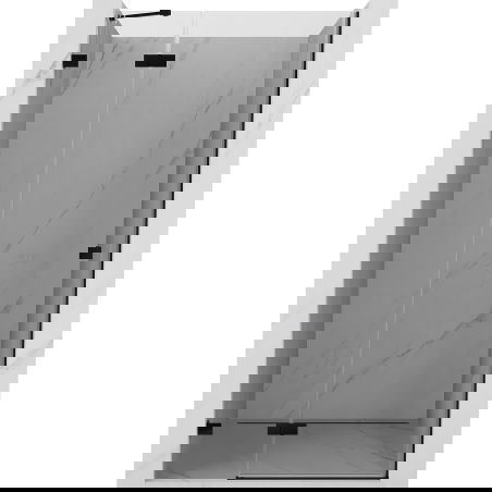 Mexen Lunar Leva vrata za prho, 125 cm, prozorna, črna - 834-125-000-70-00-L