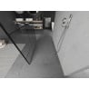 Mexen Kioto paroi de douche autoportante 140 x 200 cm, motif noir 8 mm, chrome - 800-140-002-01-78