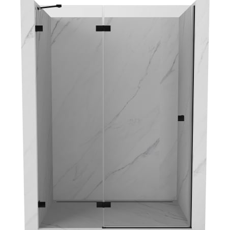 Mexen Lunar Duschpendeltür links 130 cm, transparent, schwarz - 834-130-000-70-00-L