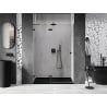 Mexen Lunar left-hinged shower door 130 cm, transparent, black - 834-130-000-70-00-L