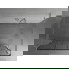 Mexen Kioto freistehende Duschwand 140 x 200 cm, schwarzes Muster 8 mm, Chrom - 800-140-002-01-78