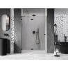 Mexen Lunar porte de douche battante gauche 135 cm, transparent, noir - 834-135-000-70-00-L