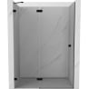 Mexen Lunar left hinged shower door 140 cm, transparent, black - 834-140-000-70-00-L