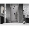 Mexen Lunar drzwi prysznicowe uchylne lewe 70 cm, transparent, gun metal - 834-070-000-95-00-L