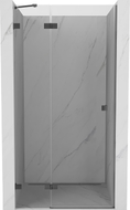 Mexen Lunar ljestva vrata za tuš lijeva 110 cm, prozirna, gun metal - 834-110-000-95-00-L