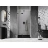 Mexen Lunar vasakpoolne pöörduks 120 cm, läbipaistev, gun metal - 834-120-000-95-00-L