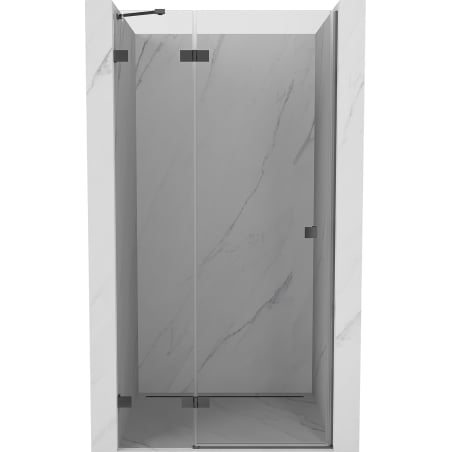 Mexen Lunar Duschkabinentür schwenkbar links 125 cm, transparent, Gun Metal - 834-125-000-95-00-L