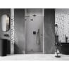 Mexen Lunar Duschkabinentür schwenkbar links 125 cm, transparent, Gun Metal - 834-125-000-95-00-L