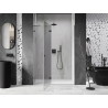 Mexen Lunar drzwi prysznicowe uchylne lewe 135 cm, transparent, gun metal - 834-135-000-95-00-L