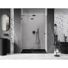 Mexen Lunar left hinged shower door 140 cm, transparent, gun metal - 834-140-000-95-00-L