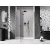 Mexen Lunar left hinged shower door 140 cm, transparent, gun metal - 834-140-000-95-00-L