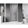 Mexen Lunar left open shower door 105 cm, transparent, brushed nickel - 834-105-000-97-00-L