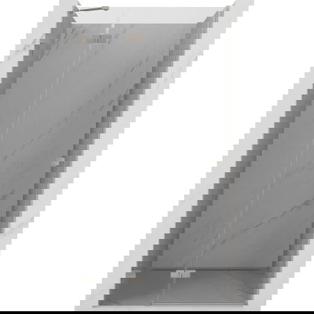 Mexen Lunar Duschdrehtür links 120 cm, transparent, gebürsteter Nickel - 834-120-000-97-00-L