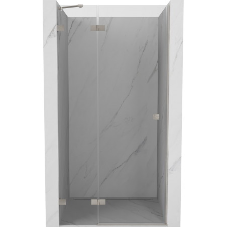 Mexen Lunar dušiuksed vasakpoolne 120 cm, läbipaistev, harjatud nikkel - 834-120-000-97-00-L