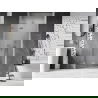 Mexen Lunar Duschdrehtür links 120 cm, transparent, gebürsteter Nickel - 834-120-000-97-00-L