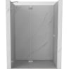 Mexen Lunar drzwi prysznicowe uchylne lewe 130 cm, transparent, nikiel szczotkowany - 834-130-000-97-00-L