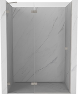 Mexen Lunar ljeva nagibna tuš vrata 135 cm, prozirna, brušeni nikal - 834-135-000-97-00-L