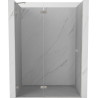 Mexen Lunar drzwi prysznicowe uchylne lewe 140 cm, transparent, nikiel szczotkowany - 834-140-000-97-00-L