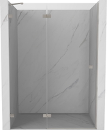 Mexen Lunar zakretna lijeva tuš vrata 140 cm, prozirna, brušeni nikal - 834-140-000-97-00-L