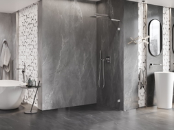 Mexen Lunar L tuš zid Walk-in desni 100 x 200 cm, prozirni 8 mm, krom - 830L-100-000-01-00-P