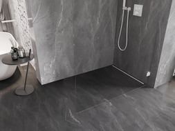 Mexen Lunar L Duschwand Walk-in rechts 50 x 200 cm, transparent 8 mm, weiß - 830L-050-000-20-00-P