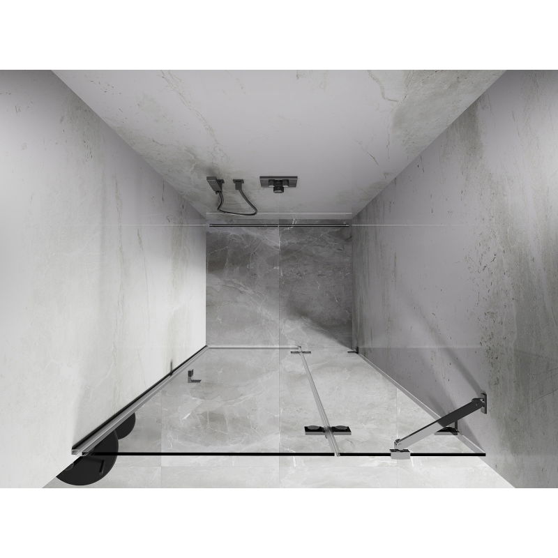 Mexen Lunar porta de duche de abrir à direita 75 cm, transparente, cromada - 834-075-000-01-00-P