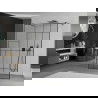 Mexen Kioto vrijstaande douchewand 110 x 200 cm, zwart patroon 8 mm, zwart - 800-110-002-70-78