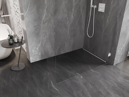 Mexen Lunar L Duschwand Walk-in rechts 70 x 200 cm, transparent 8 mm, weiß - 830L-070-000-20-00-P