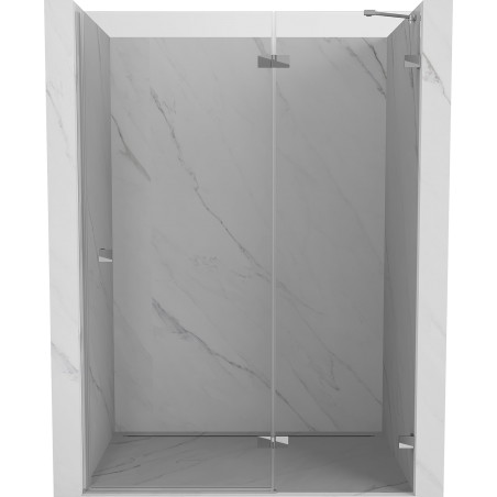 Mexen Lunar drzwi prysznicowe uchylne prawe 130 cm, transparent, chrom - 834-130-000-01-00-P