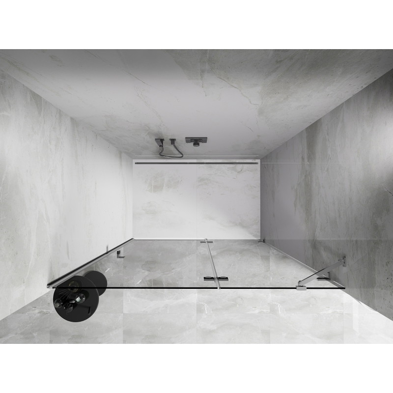 Mexen Lunar desna staklena vrata za tuš 135 cm, prozirna, krom - 834-135-000-01-00-P