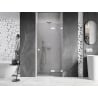 Mexen Lunar porte de douche pivotante droite 70 cm, transparent, blanc - 834-070-000-20-00-P