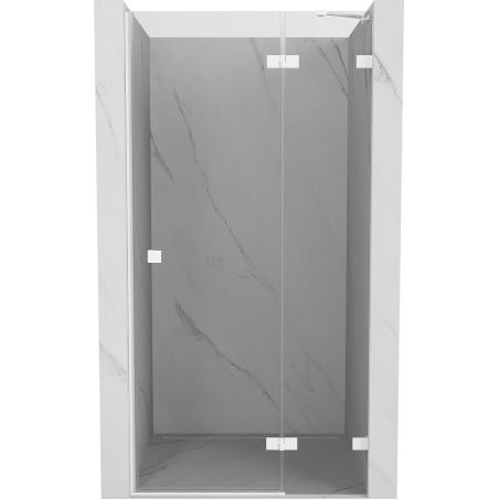 Mexen Lunar portes de douche pivotantes à droite 90 cm, transparent, blanc - 834-090-000-20-00-P