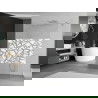 Mexen Kioto vrijstaande douchewand 100 x 200 cm, wit patroon 8 mm, chroom - 800-100-002-01-85