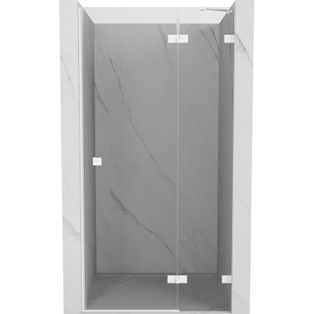 Mexen Lunar parema hinged duššiuks 105 cm, läbipaistev, valge - 834-105-000-20-00-P