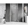 Mexen Lunar parema hinged duššiuks 105 cm, läbipaistev, valge - 834-105-000-20-00-P