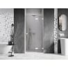 Mexen Lunar porte de douche battante droite 110 cm, transparente, blanche - 834-110-000-20-00-P