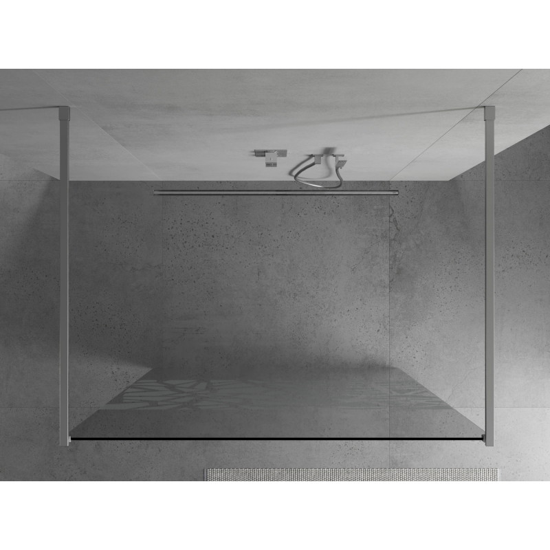 Mexen Kioto vabalt seisev dušisein 120 x 200 cm, valge muster 8 mm, kroom - 800-120-002-01-85