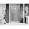 Mexen Lunar porte de douche battante droite 130 cm, transparent, blanc - 834-130-000-20-00-P