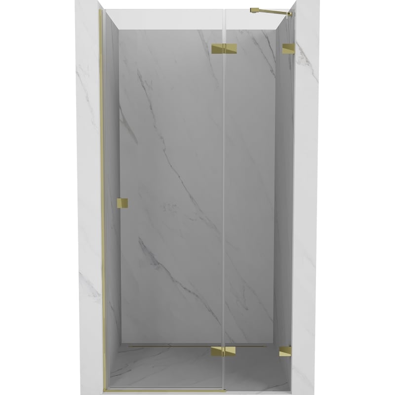 Mexen Lunar drzwi prysznicowe uchylne prawe 70 cm, transparent, złote - 834-070-000-50-00-P