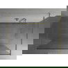 Mexen Kioto brīvi stāvoša dušas siena 100 x 200 cm, balts raksts 8 mm, zelta - 800-100-002-50-85
