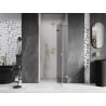 Mexen Lunar right hinged shower door 105 cm, transparent, gold - 834-105-000-50-00-P