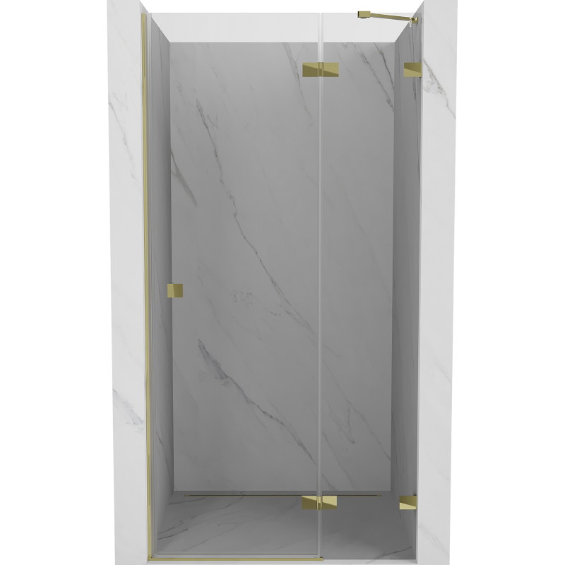 Mexen Lunar drzwi prysznicowe uchylne prawe 110 cm, transparent, złote - 834-110-000-50-00-P